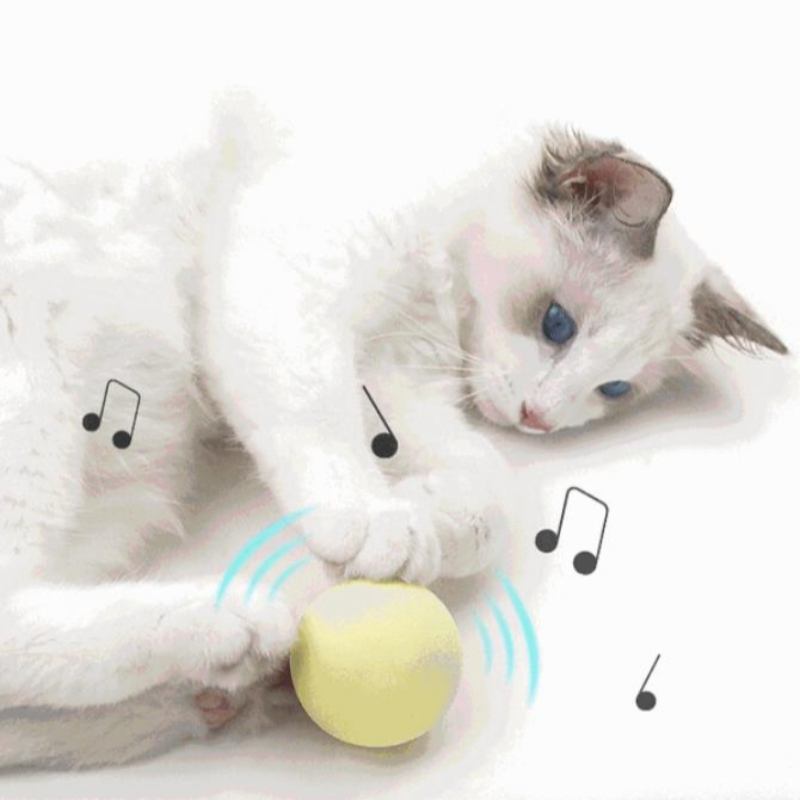 Amazon \\\\ \'s Cat Ball Cat Cat Cat Cat Féin-Hey Frith-leadránach Tease Cat Bata Mint Ball Fuaime Bréagán